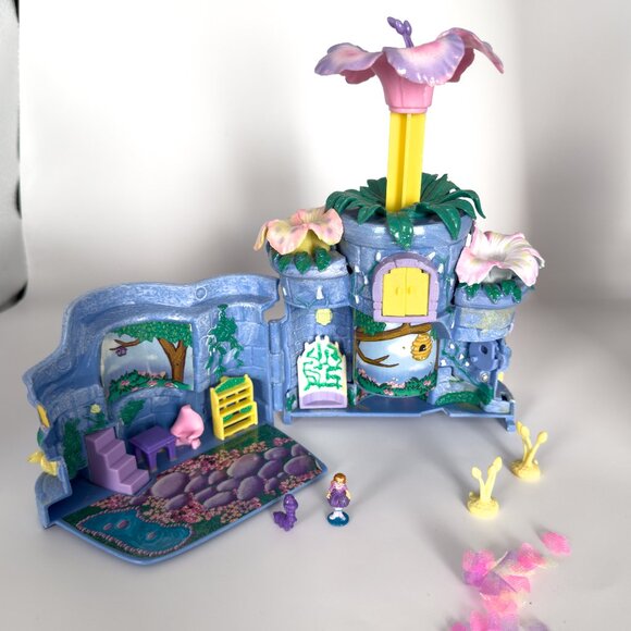 1996 Polly Pocket Starcastle Garden Flower Butterfly Castle Bluebird Vintage Toy - Picture 4 of 12